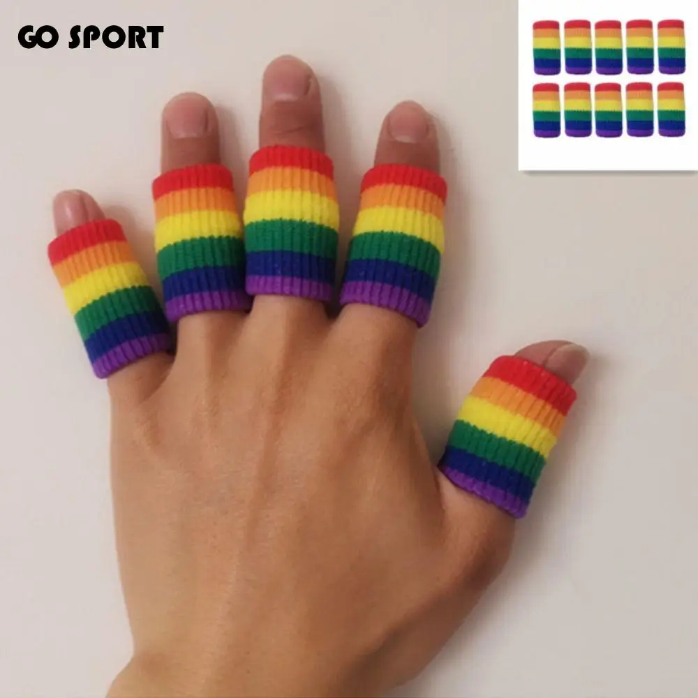 

Поддержка большого пальца, бандаж для пальцев, шина, рукав, защита суставов, полосатый чехол для пальца, эластичный дышащий защитный рукав для пальцев