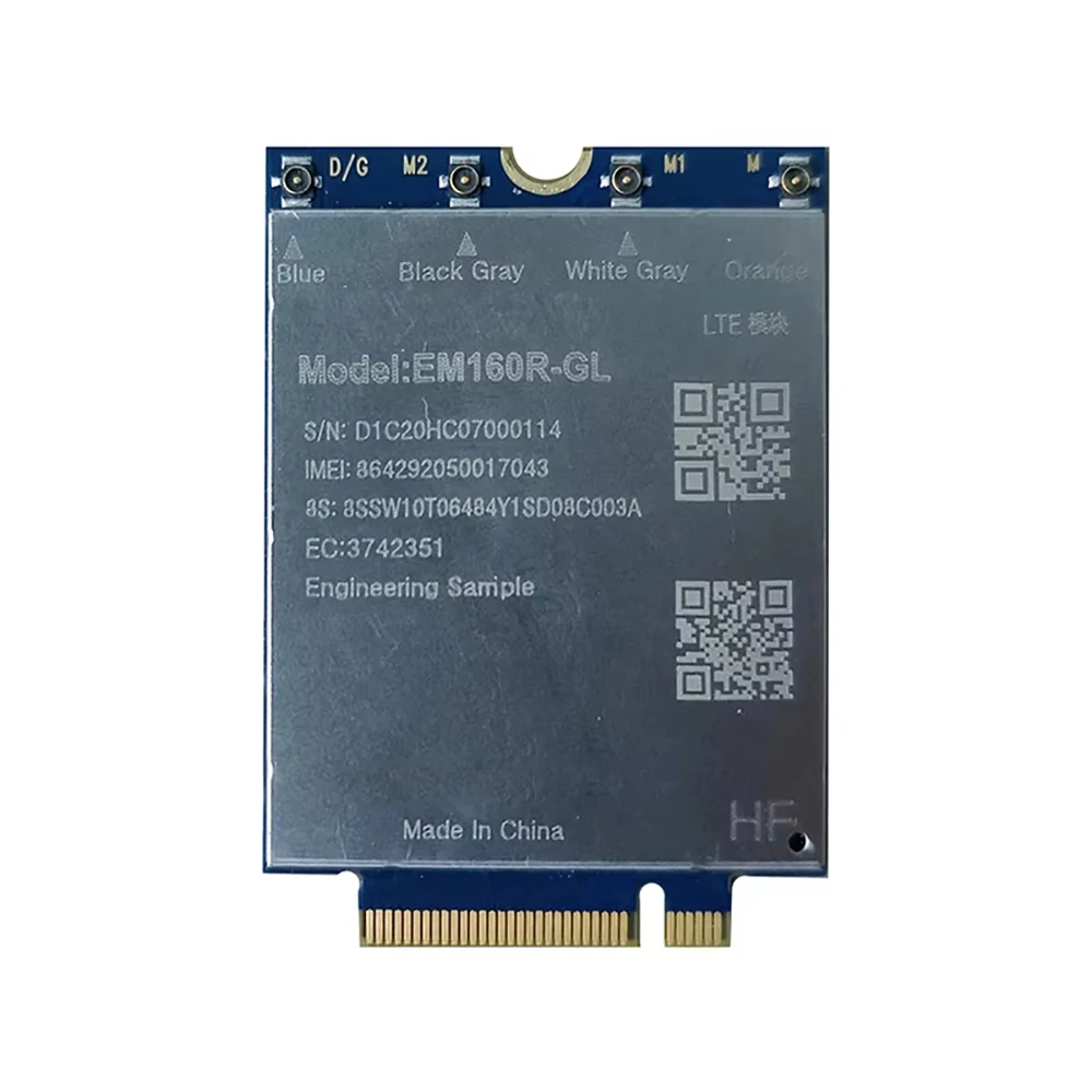 

Модуль WAN-адаптера SDX24 EM160R-GL LTE Cat16 PCIE WWAN M.2 для ноутбуков T14, T15, T15G, P14s, P15, P17 Gen2