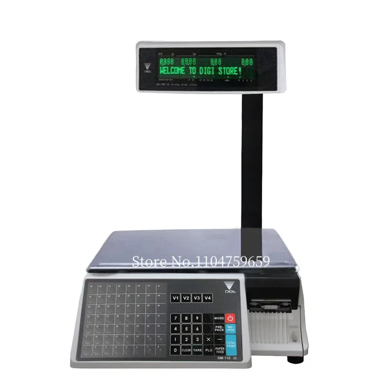 

New SM100PCS Plus Label Printing Scale Price Computing Electronic Scale SM110P+ Digital Balance for Deli Meat Retailers