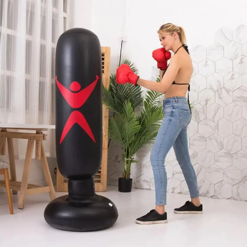 160cm インフレータブルボクシングバッグ トレーニング PVC ボクシングパンチングバッグ エクササイズ プレッシャーインフレータブルパンチングスタンド 子供用