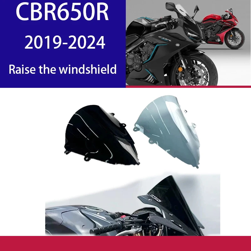

Applicable to Honda CBR650R from 2019 to 2024 - raising the windshield and adding a spoiler for enhanced wind protection.