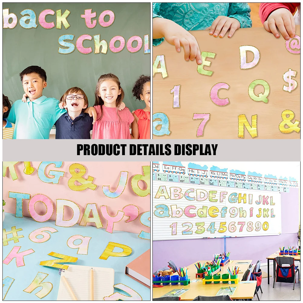 

1 Set Watercolor Alphabet Paper Letters Cutout Bulletin Board Decor Classroom Wall Stickers Summer Party Large Letter Decals