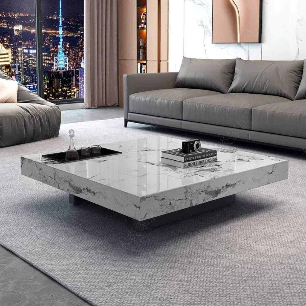 Nordic Living Room Coffee Table Square Design Minimalist Coffee Table Luxury Premium Table Basse Pour Salon Mesa Home Furniture