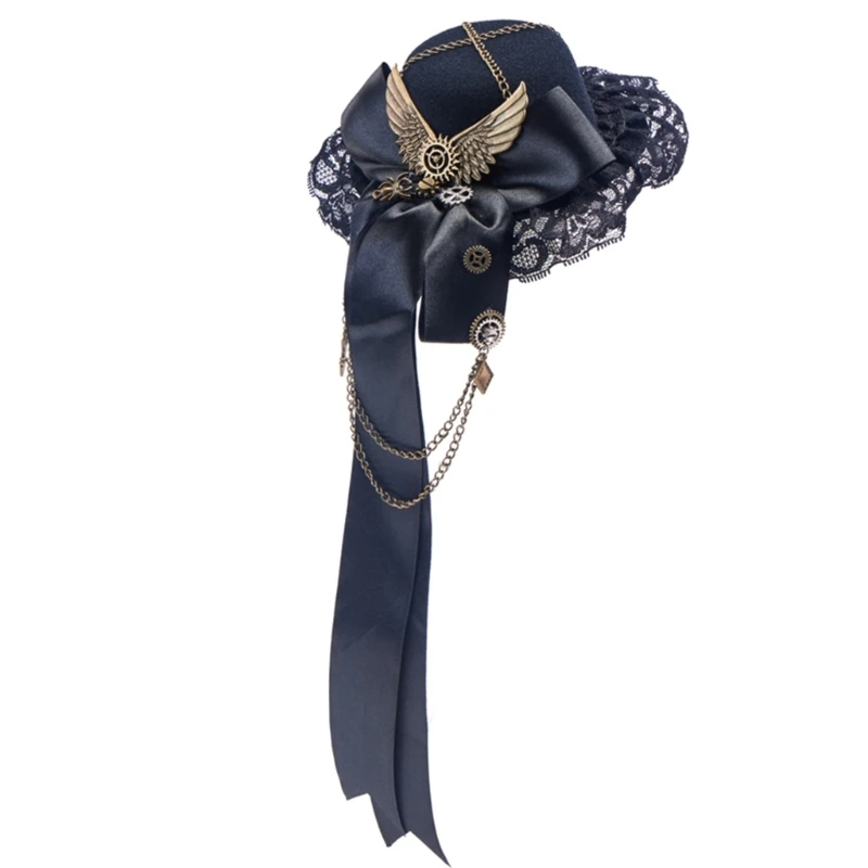 Elegant Top Hat Hair Clip Halloween Costume Steampunk Hat Masquerades Headwear