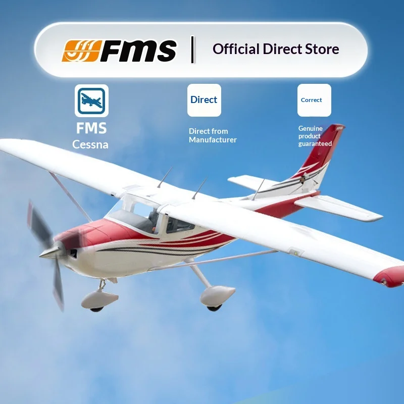 Fms 1500mm Cessna Rc Airplane Fixed Wing Remote Control Trainer Model For Beginner Outdoor Flying Hobby