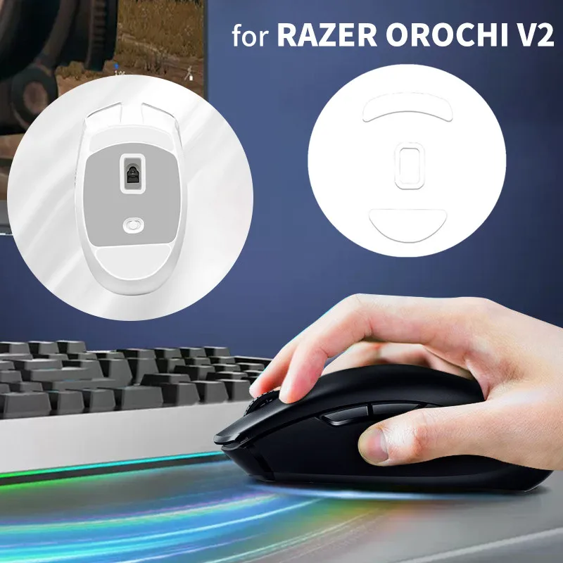 1Set Thick Design Gaming Mouse Foot Pads Anti-Slip Mouse Skates Sticker For OROCHI V2 Mouse Gamer Accessories Replacement