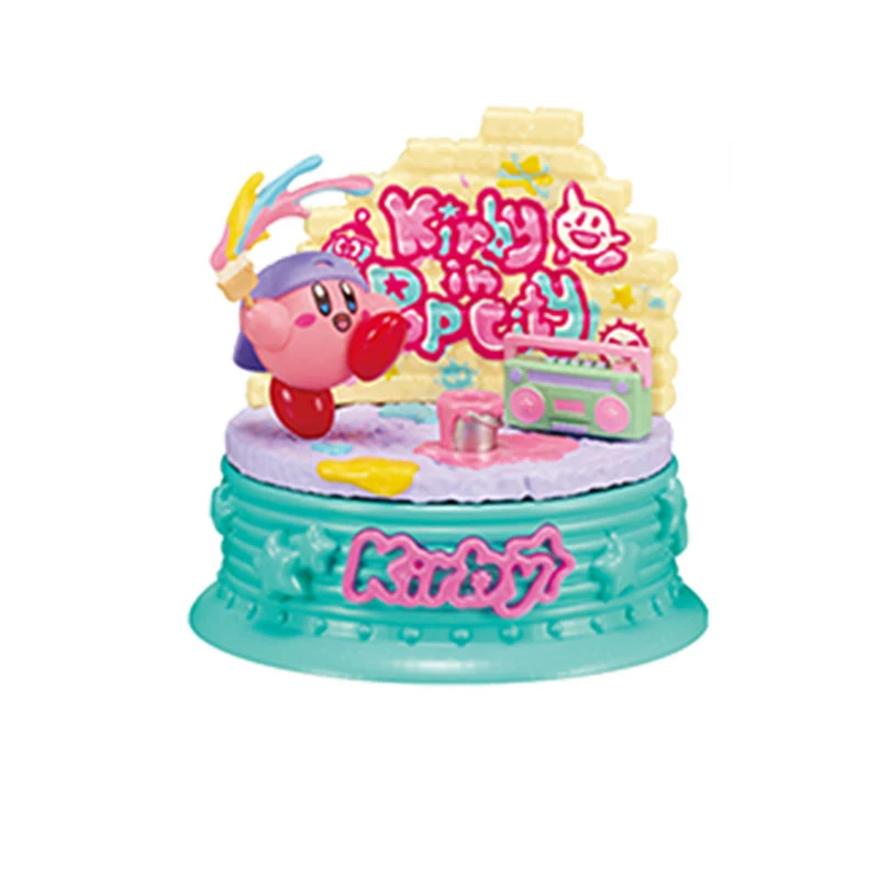 Gioco di animazione Kirby originale Giocattoli periferici Kirby in Pop City Collezione di figure di modello di azione anime Gacha Gashapon in scatola
