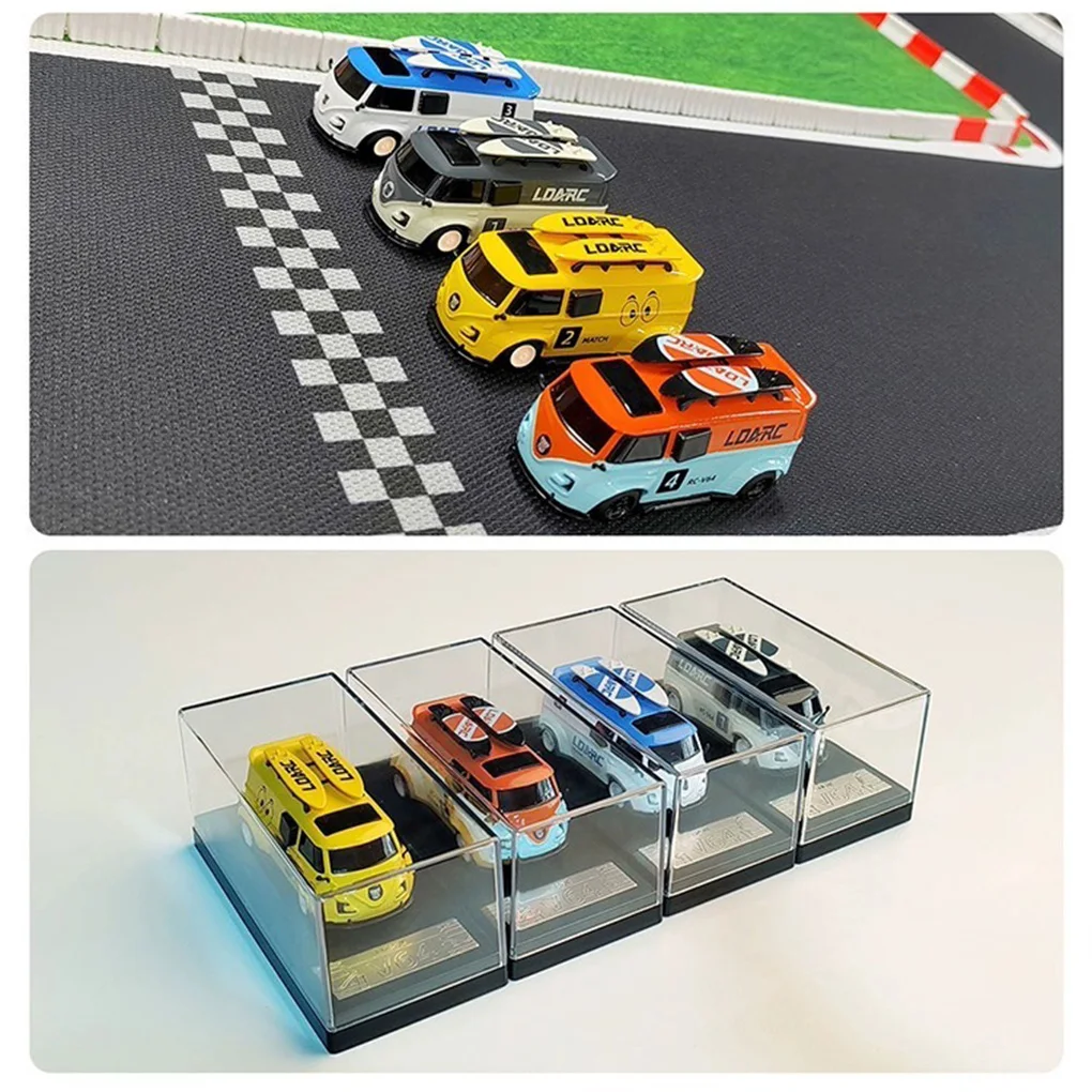 LDARC V64 Mini Bus Voertuig Van 1/64 RC Auto Mini RTR Afstandsbediening Racewagen Van RTR Mini Hobby RC Auto voor kinderen volwassenen