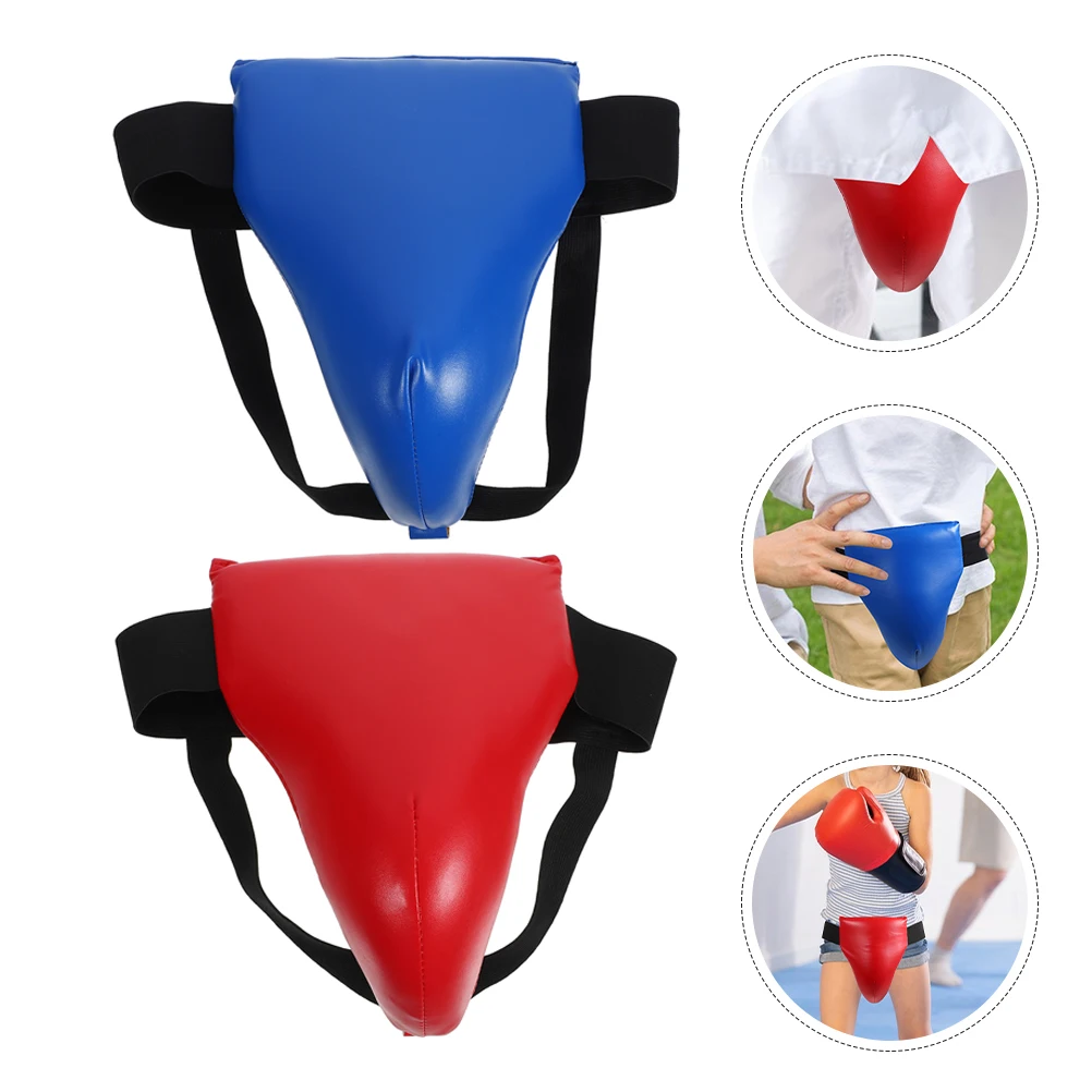 2 Pcs Boxing Crotch Protector Supply Breathable Abs Engineering Plastics Comfortable Groin