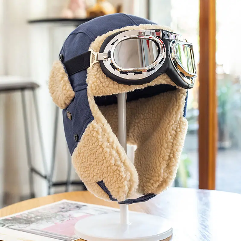 Nuevo gorro de piloto Lei Feng, gorro de invierno para hombre y mujer, protección contra el viento y el frío, protección para los oídos, gorro cálido para ciclismo y esquí