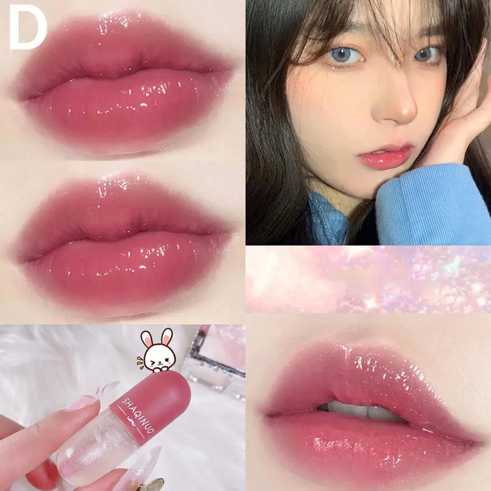 Shuiguang Capsule Lip Honey Kit spendet Feuchtigkeit und spendet Oberfläche, Spiegelglas, farblos, das funkelnde Lippenöl, transparent, T9B7