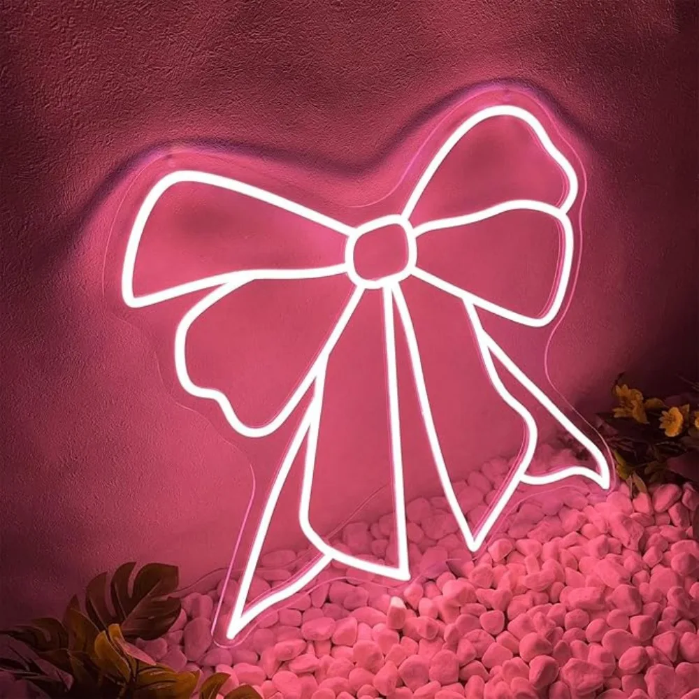 Arco rosa led sinal de néon personalizado quarto da menina sinal de luz de néon casa parede dormitório salão de beleza decoração festa presentes para menina