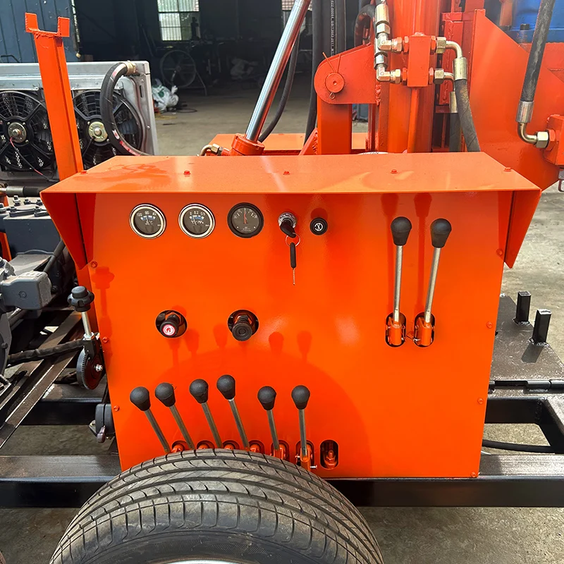 

Customized Diesel Water Well Rig Wheeled Portable Design 200m Capacity