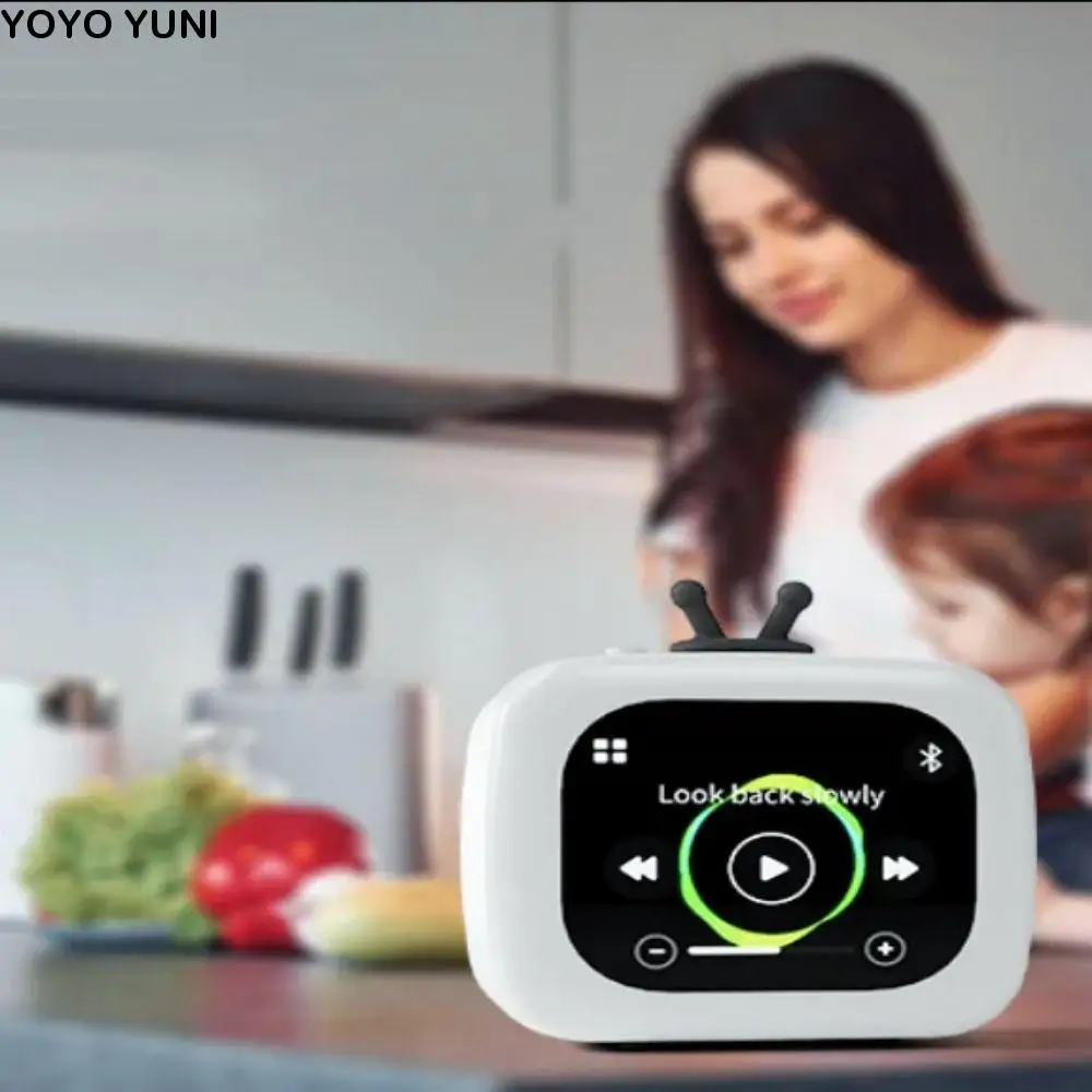 

TV Appearance Mini Bluetooth Speaker Multifunctional with Screen Mini Wireless Sound Box Creative High Sound Quality