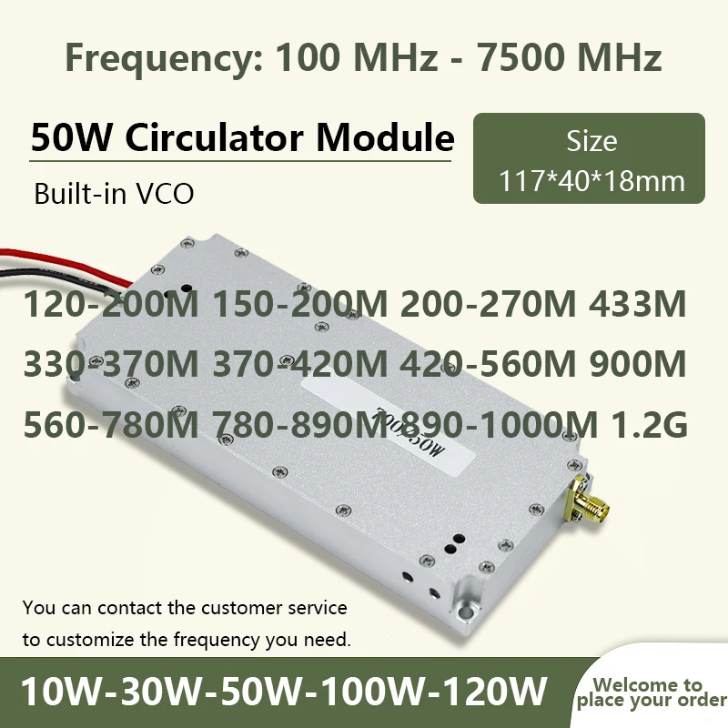 

Модуль 50 Вт со встроенным VCO 1.2G 1.5G 2.4G 5.2G 5.8G 433Mhz 900M 700-900Mhz 900-1200Mhz 800-950Mhz 850-950Mhz 950-1150Mhz 868M