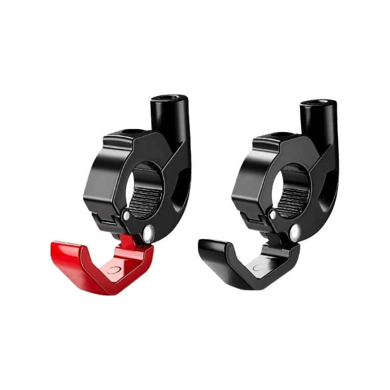 U2JA Helmet Bag Handlebar Hook Foldable Metal Clamp On Hanger for Bike Parking Storage and Everyday Carry