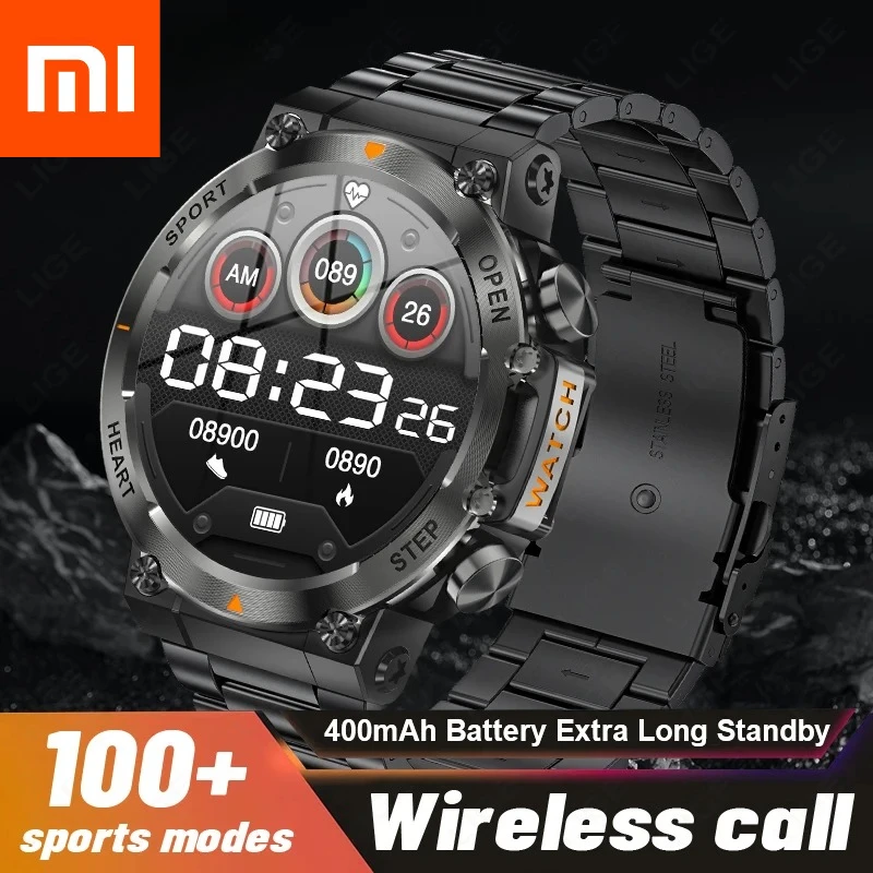 

Xiaomi мужские новые умные часы с беспроводным вызовом для спорта на открытом воздухе, фитнеса, сверхдлительный срок службы батареи, мужские умные часы для Android IOS