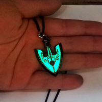 JOJOS Bizarre Adventure Killer Queen Arrow GLOW IN THE DARK Necklace Pendant Luminous Necklace Men Women Gift