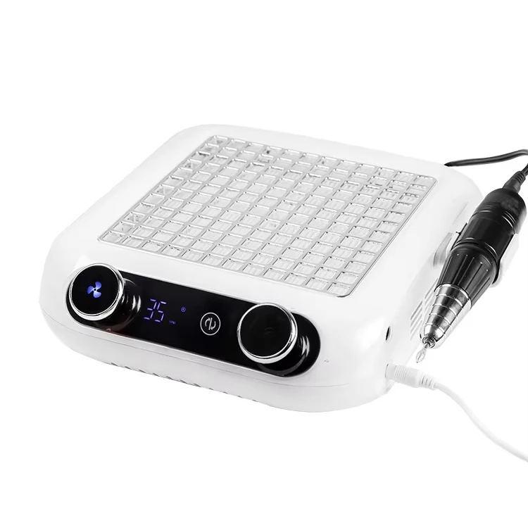 

High Powerful LCD Display Manicure Nail Dust Vacuum Cleaner 48W Nail Dust Extractor Nails Equipment 35000rpm Drill Machine 2in1