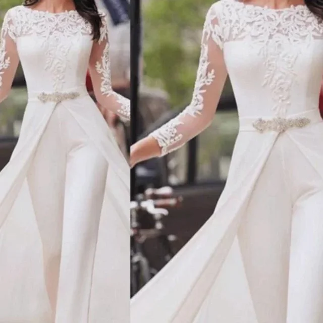 Elegant White Jumpsuit Women Overalls Long One Piece Strapless Slash Neck Feather Y2k Sexy Wedding Party Night Evening Rompers 2 Elegant White Jumpsuit Women Overalls Long One Piece Strapless Slash Neck Feather Y2k – view 2