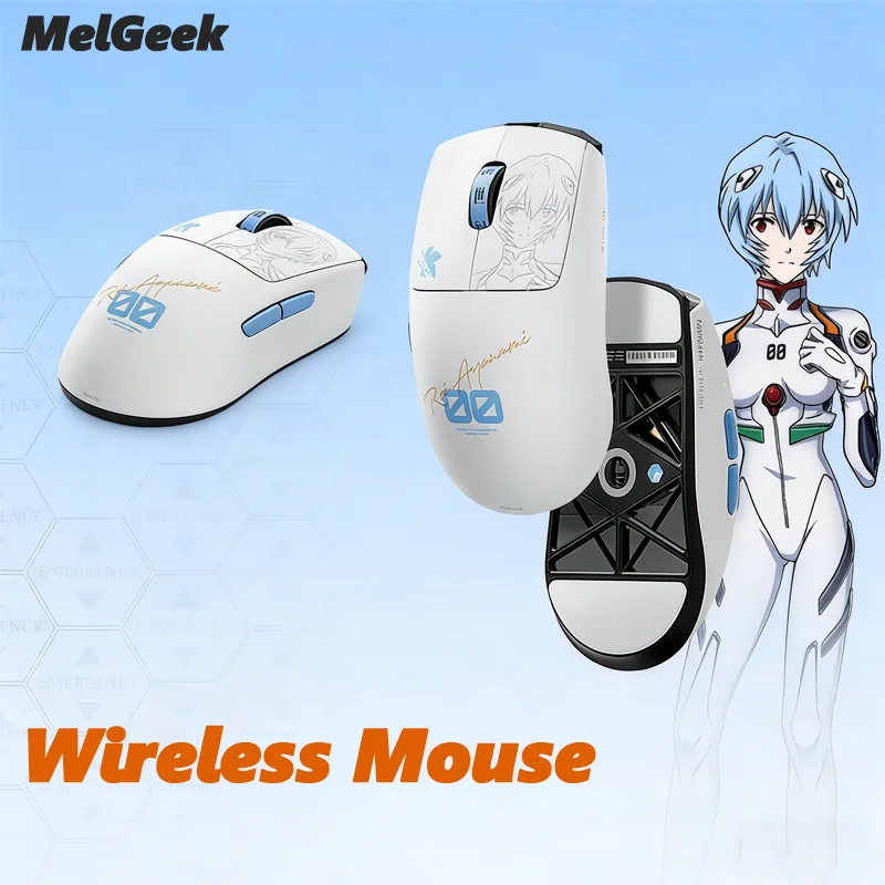 MelGeek HORUS Wireless Mouse PAW3950 Sensor Dual 8000Hz Polling Rate Ergonomic PC FPS Gaming Mouse for Windows Mac Customized