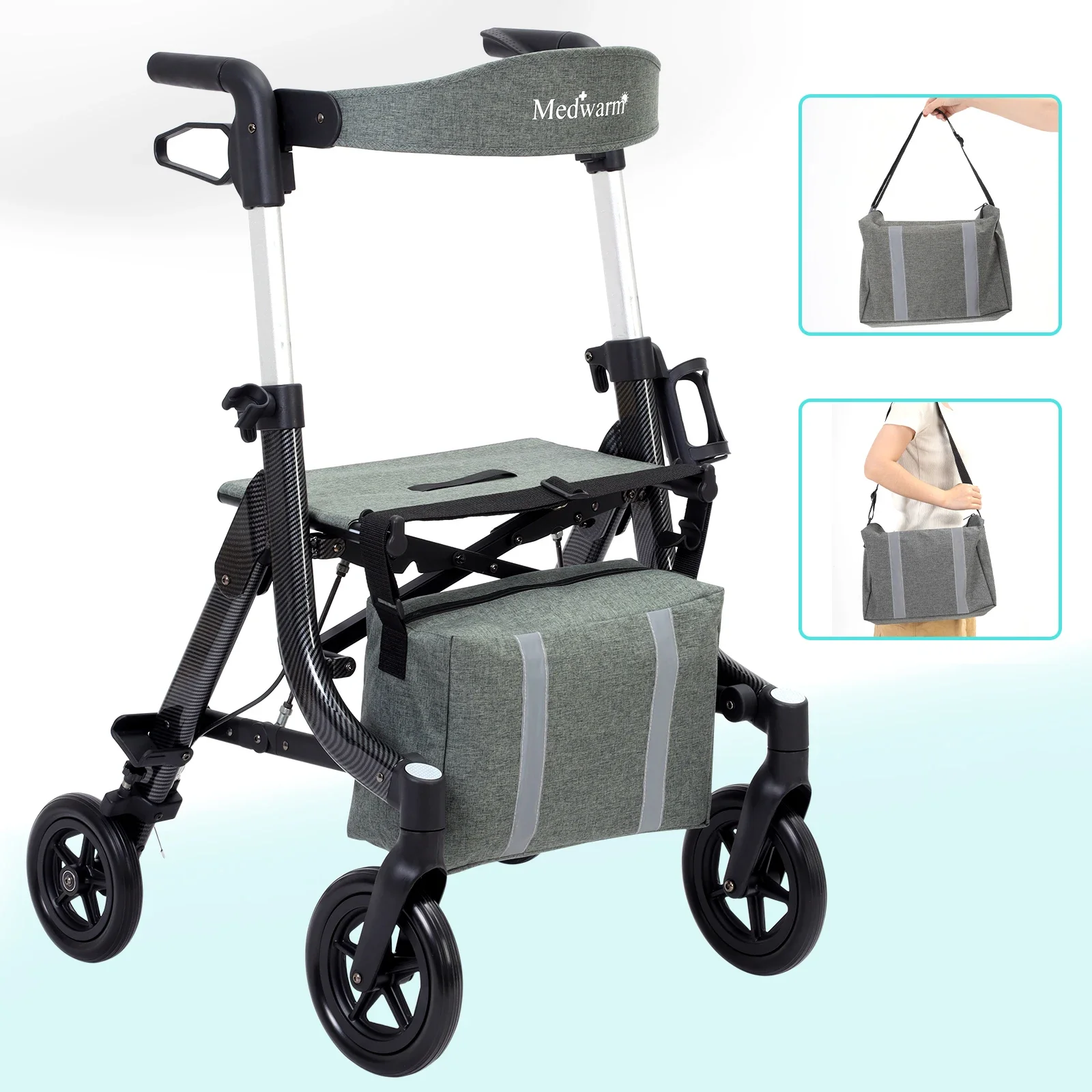 Rollator elektrisch Medical Folding andador plegable para adulto mayor Folding walking aids for the elderly