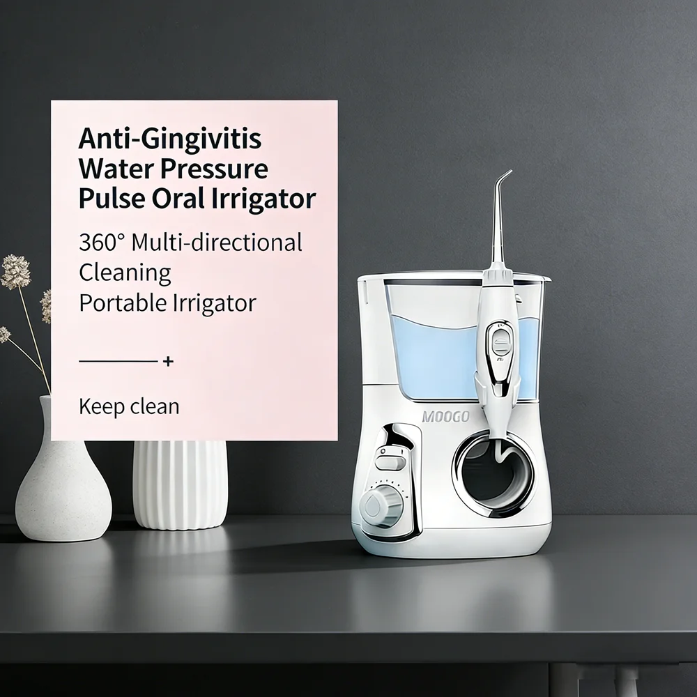 

Электрический ирригатор для полости рта с 10 режимами, 800 мл, настольный, семейный набор для ухода за зубами, 5 насадок