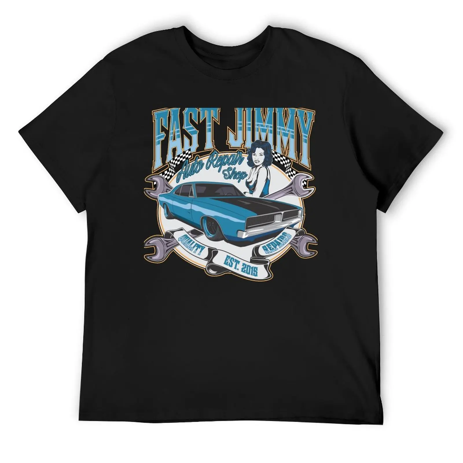 FAST JIMMY AUTO REPAIR SHOP T-Shirt animal prinfor boys vintage mens clothes