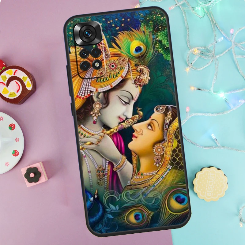 Lord Krishna Radha Case For Xiaomi Redmi Note 11 Pro 12 8 9 10 Pro 11S 10S 9S 8T 12C 9C 9T 10A 10C Phone Cover