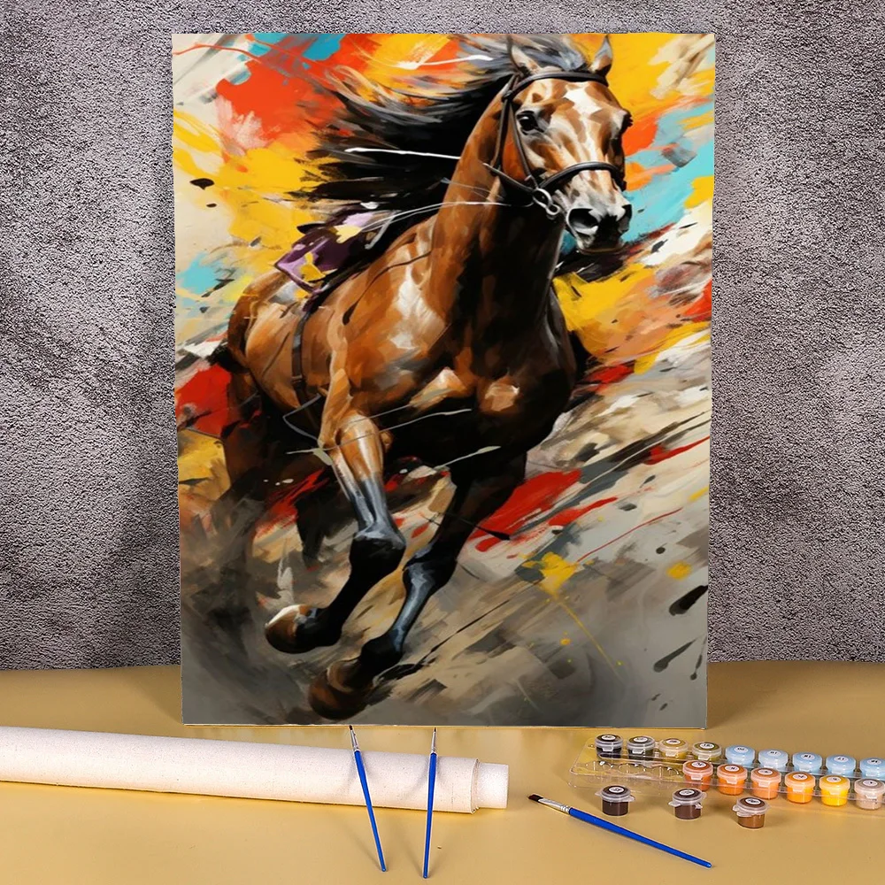 Horse Pictures By Number Animal Handpainted Kits Home Decor 50x70cm Painting By Numbers Figure Drawing On Canvas Wall Art Decor