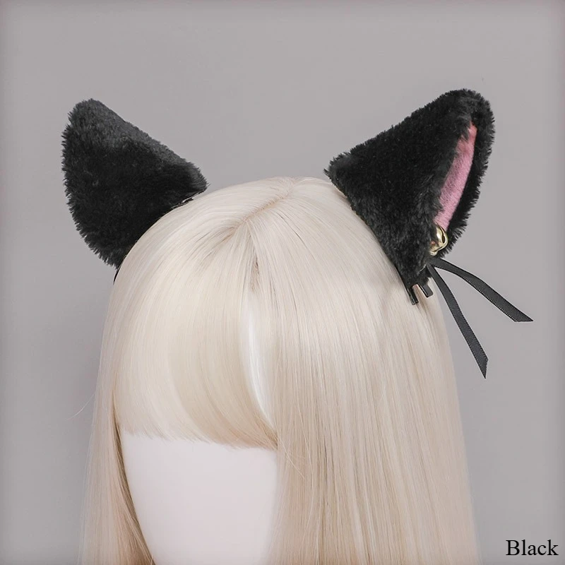 สีชมพูปุยแมวหู Lolita Headclip ขนาดเล็ก JK คอสเพลย์เครื่องแต่งกายน่ารักสาว Headwear Comic Con Party Headdress