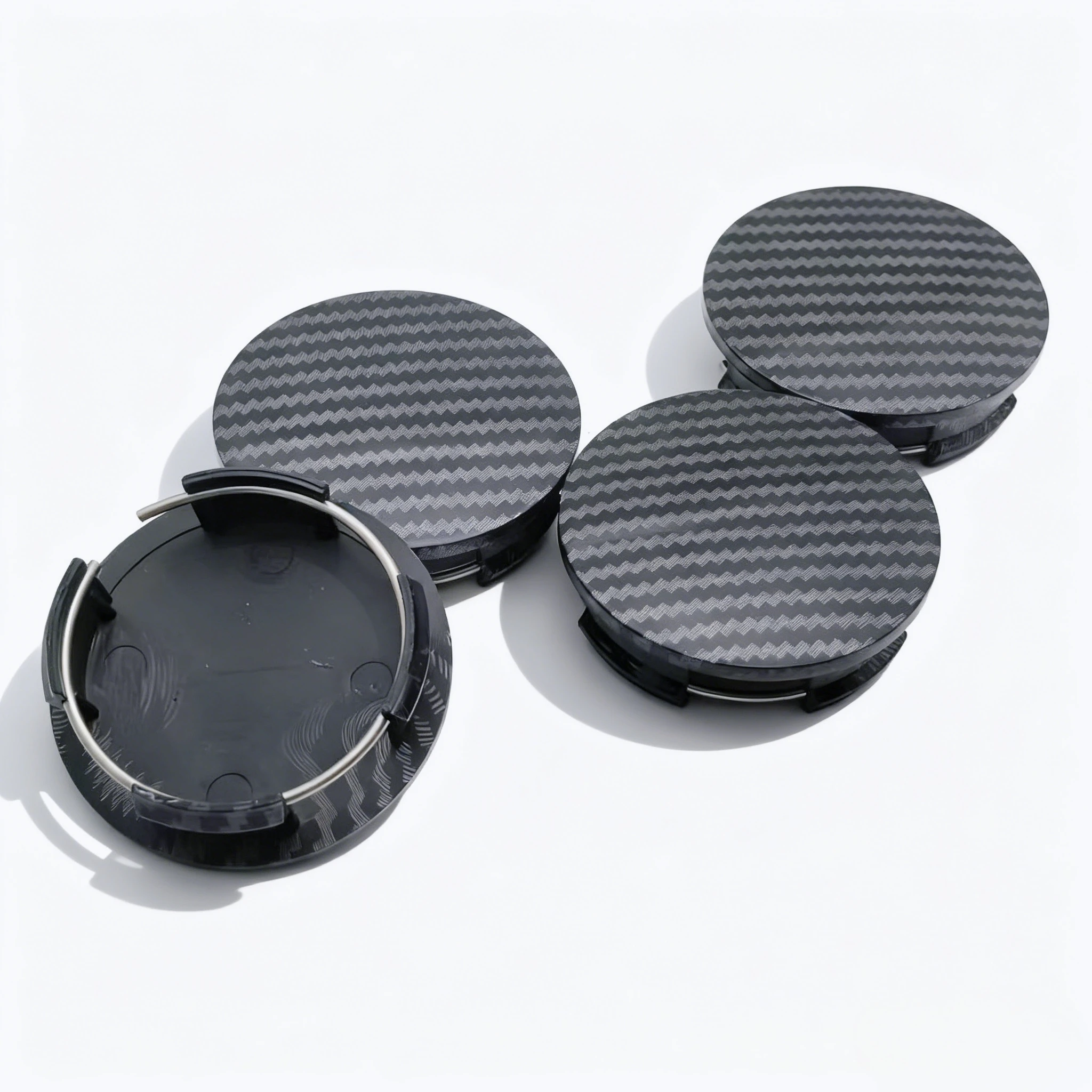 4pcs ABS Carbon Fiber Weave Logo Car Wheel Center Caps 57MM 49MM Wheels Hub Cap Rim Hubcaps Dust Cover Car Accessories for Mazda