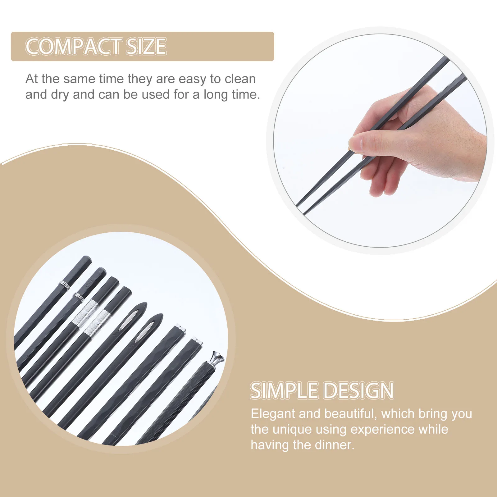 

Anti Fiberglass Chopsticks Heat Resistant Reusable Dishwasher Safe Non Texture Elegant Design Daily Use High Temp