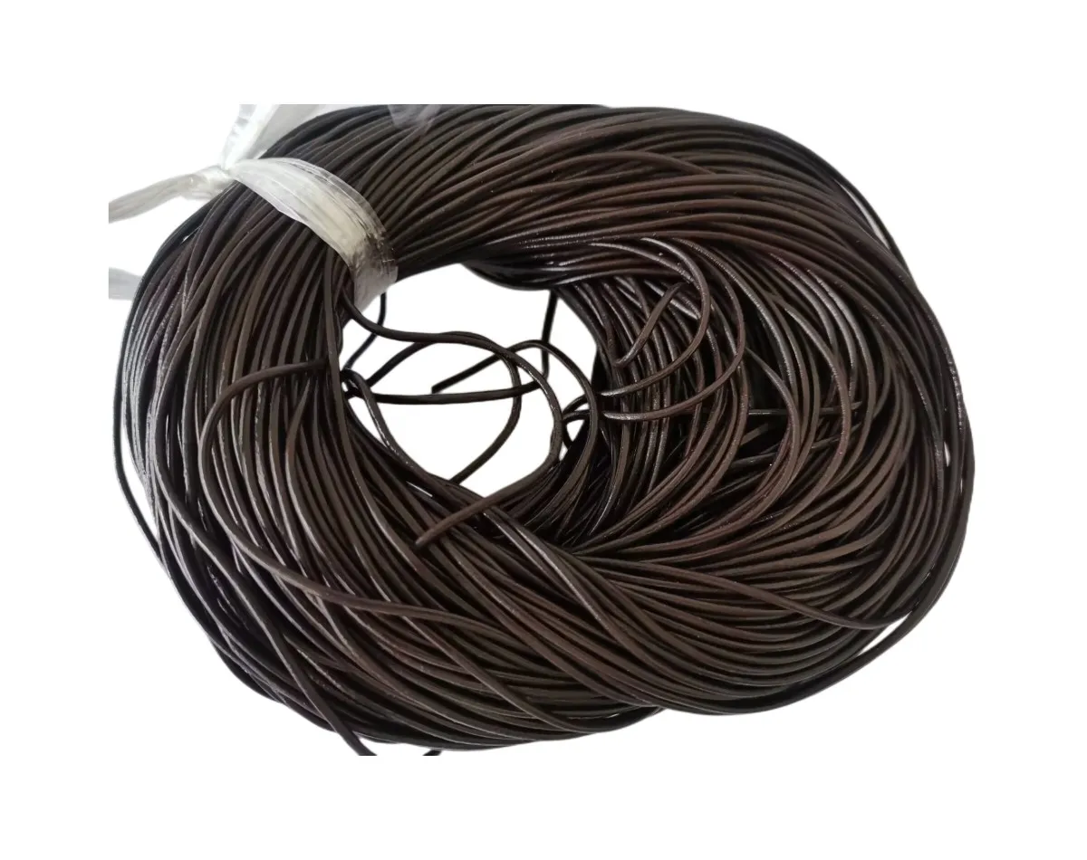 100 Yards or 90 Meters Black Brown Natural Leather Cord 2mm for Jewelry Making