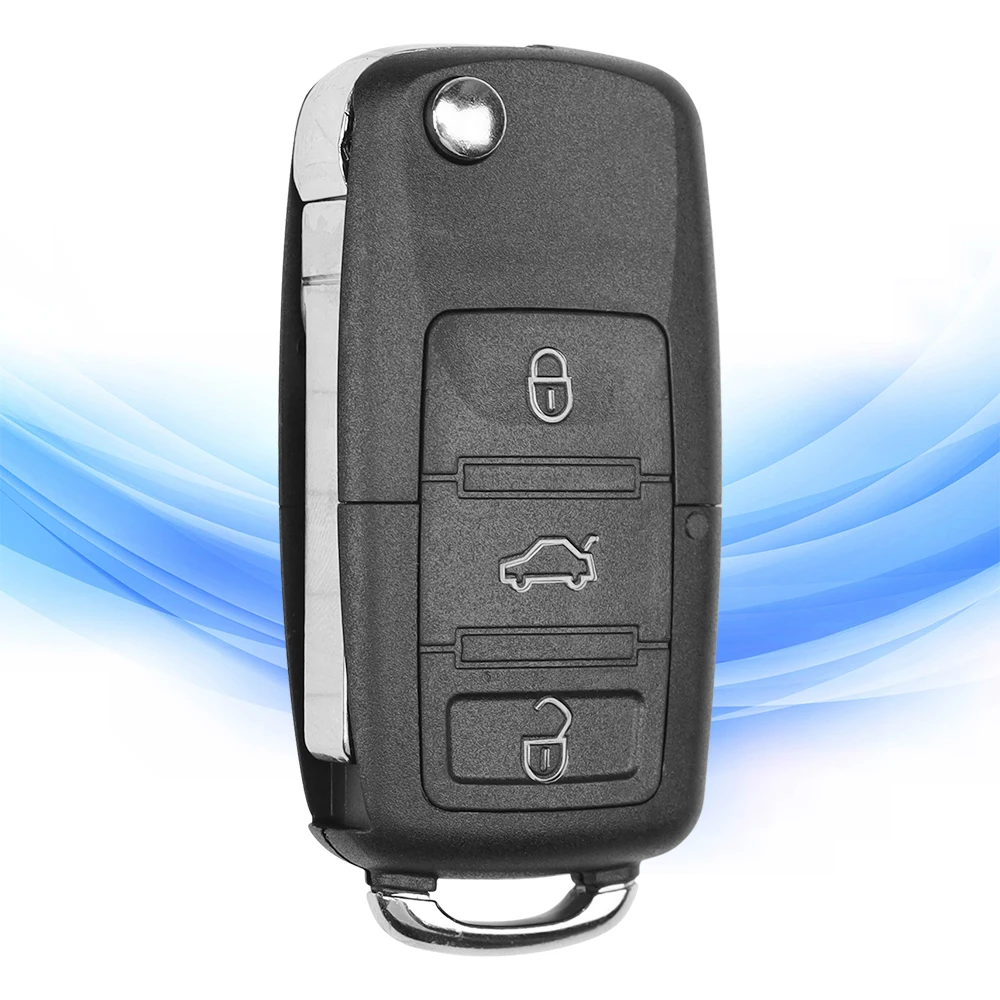 Ly 1K0959753G 48 رقاقة قابلة للطي سيارة مفتاح الوجه عن بعد لشركة فولكس فاجن سيروكو فولكس واجن العلبة سكودا EOS جولف جيتا تيجوان توران حافظة فوب