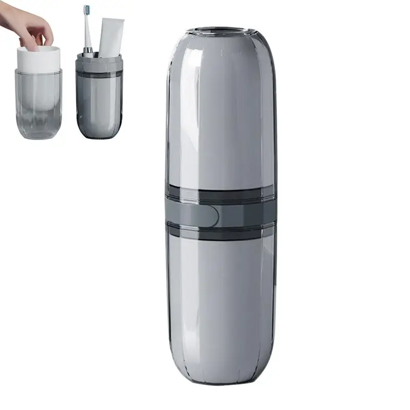Travel Toothbrush Holder Toothbrush Storage Carrier Countertop Storage Organization Toothbrush And Toothpaste Case For School
