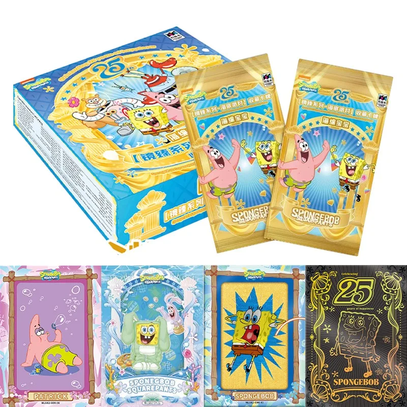 WonderCard Genuine SpongeBob SquarePants Card 25th Anniversary Jingzhen Series Undersea Party Animation Collection Card Toy Gift