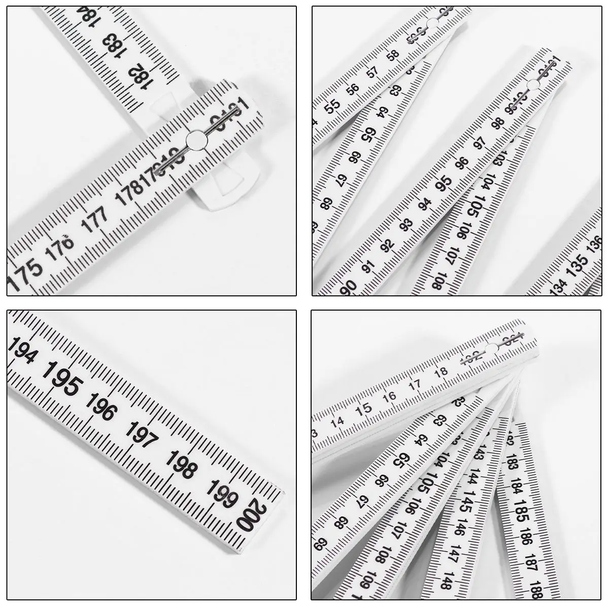 Plastic Folding Ruler Metric Portable Clear Environment Measuring Carpenter Masonry DIY Tile Hardwood