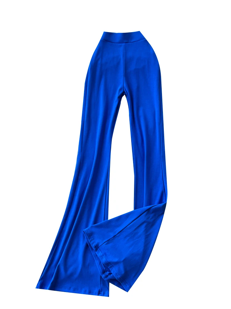 High Waist Yoga Pants Women's Slim Fit Flared Leggings Korean Sle Commute Faion Elastic Waist Sports Casual Pants