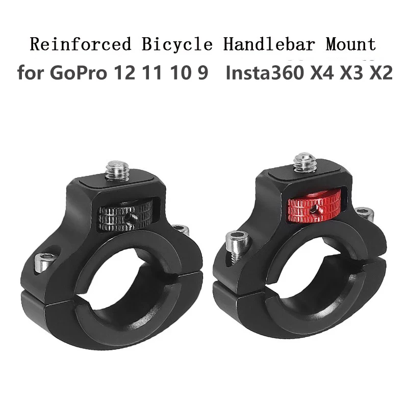 

1/4 Screw Metal Cycling Bike Mount Motorcycle Handlebar Holder for GoPro 13 12 11 10 Insta360 ONE X X2 X3 X4 DJI Osmo Action 4