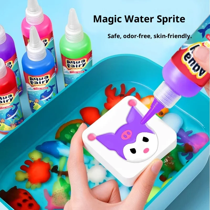 Crianças artesanais diy artesanato pintura adesivos montessori educação origami magia elfos de água kit conjunto brinquedos presente das crianças artesanato