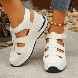 Women's Shoes 2024 Hot Sale Closed Toe Women's Sandals Rome Casual Sandals Women Hollow Platform Wedges Plus Size Shoes Female