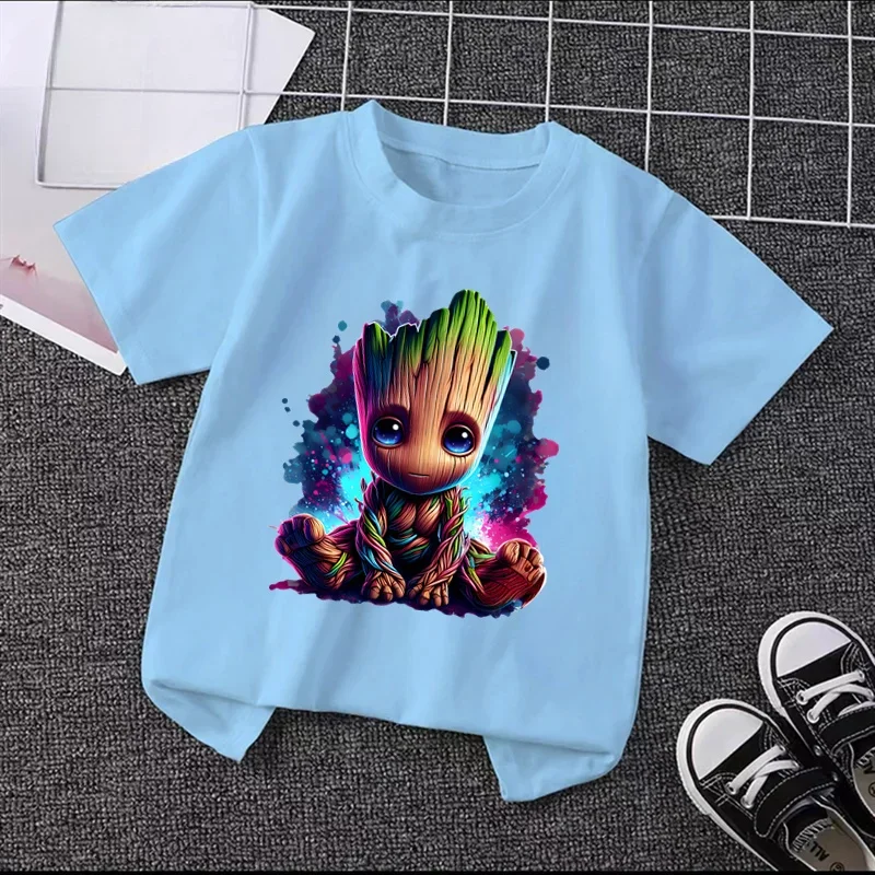 Groovy Groot 2024 T-Shirt - Disney\'S Galactic Guardian In Cute Cartoon Style Ideal For Boys & Girls Ages 3-14 Summer Casual Cool