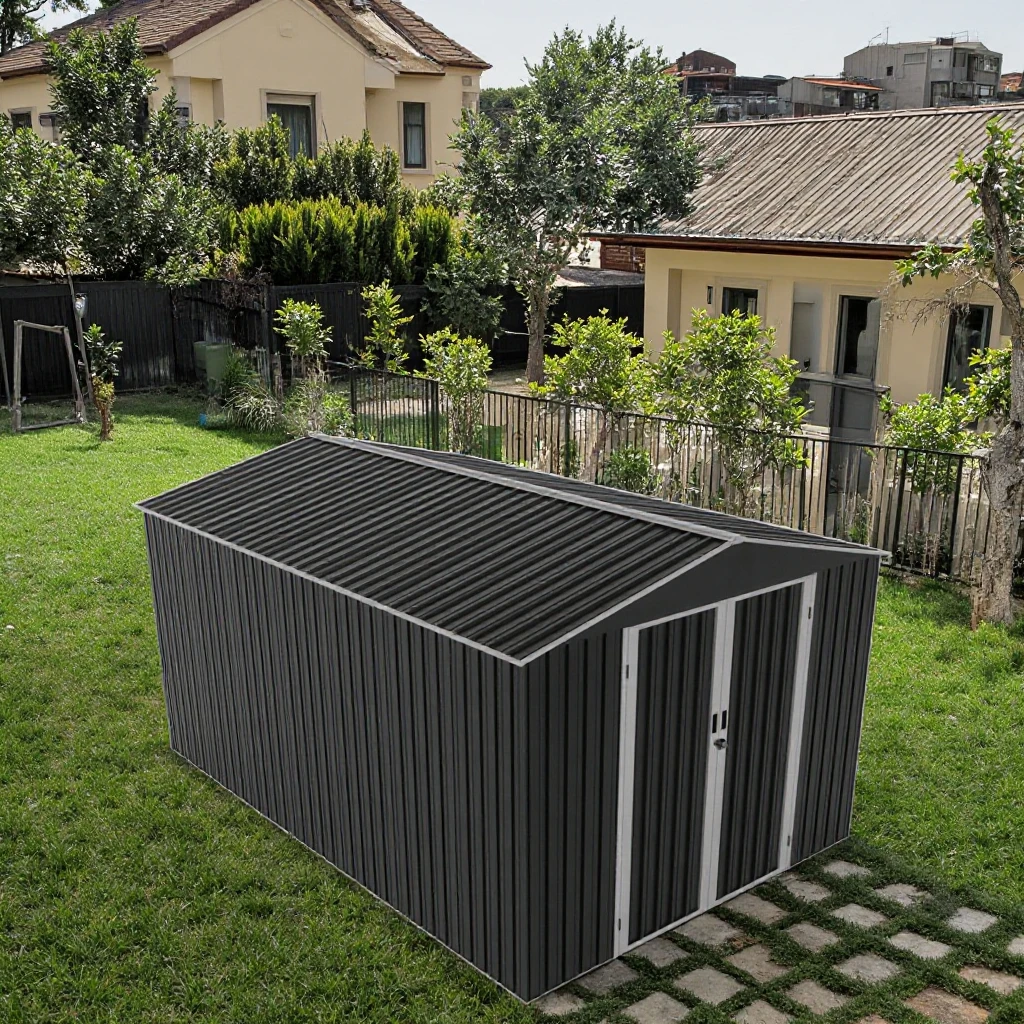 

Hot Sale Economical Outdoor Metal Storage Shed Easily Assembled by Chinese Manufacturer with Rot Proof Feature