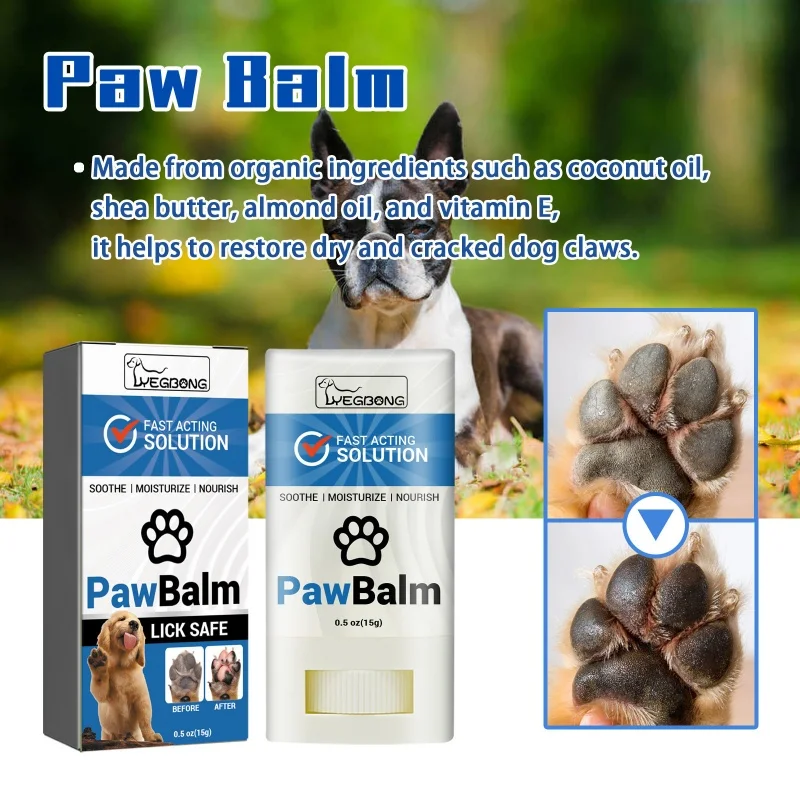 Crema para patas de perro hidrata y repara los pies, evitando grietas secas, almohadillas para patas de perro, almohadillas para carne y crema para aplicación de patas de perro