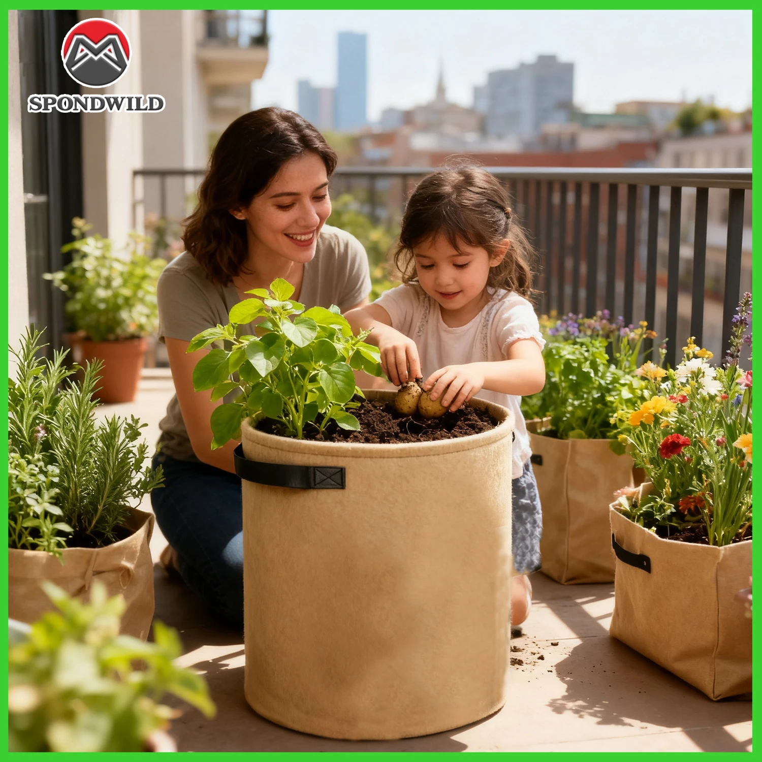 

4/7/10 Gallon Grow Bags, Heavy Duty Non-Woven Fabric Pots with Handles, Aeration Plant Containers for Vegetables & Potatoes