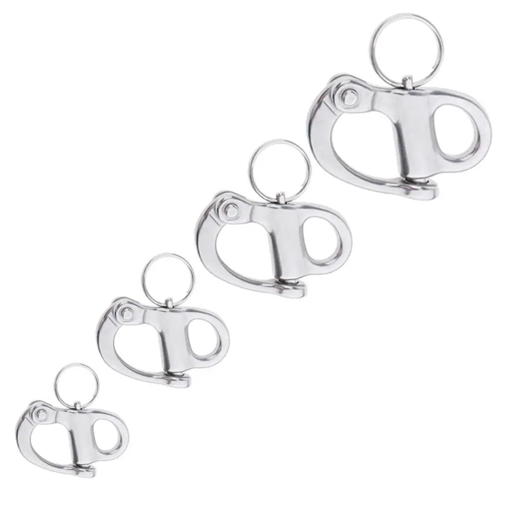 Sailboat Spinnaker Halyard Swivel Snap Shackle Quick Release Stainless Steel Carabiner for Watercraft