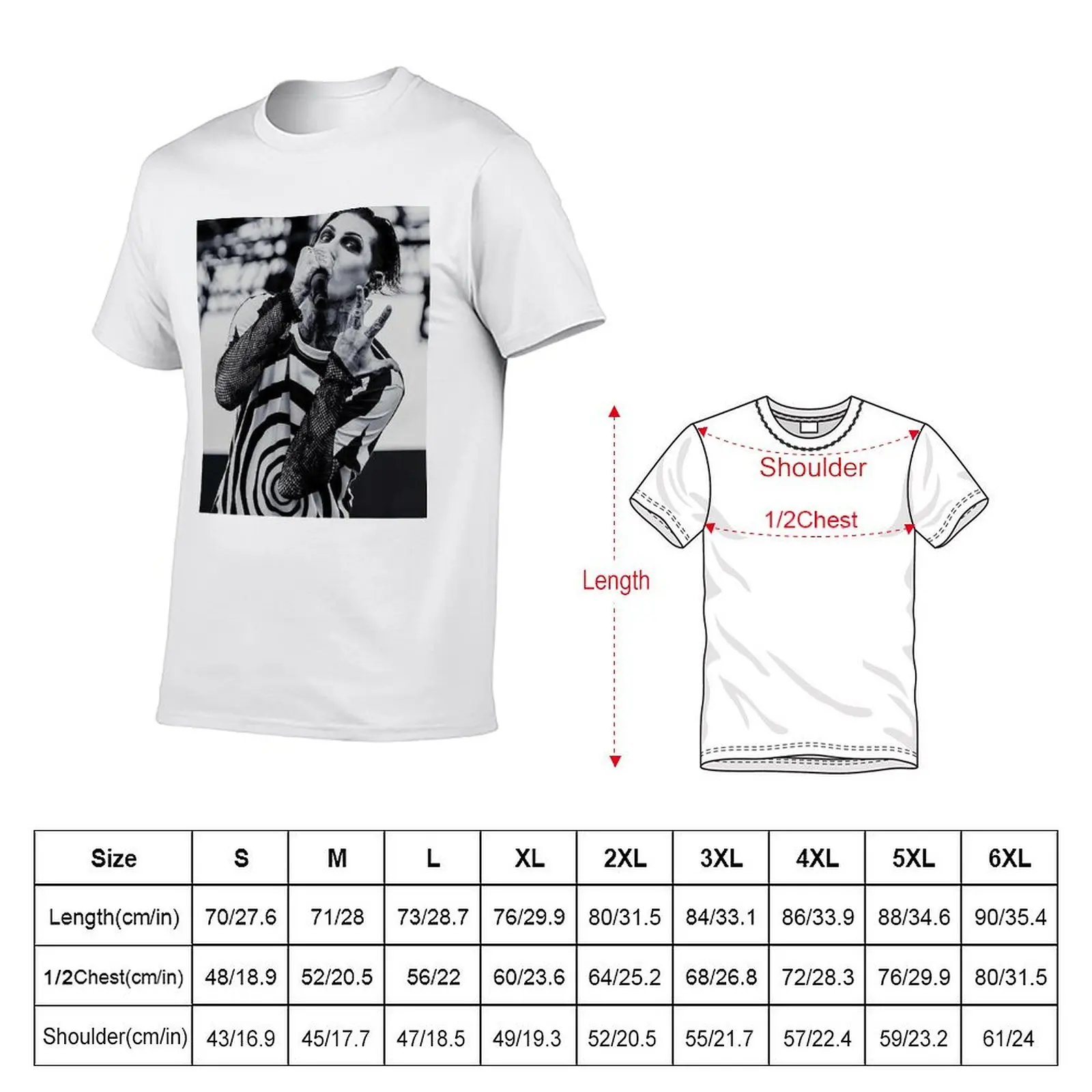chris motionless cerulli T-Shirt Soft Anti-Shrink Cotton Tee