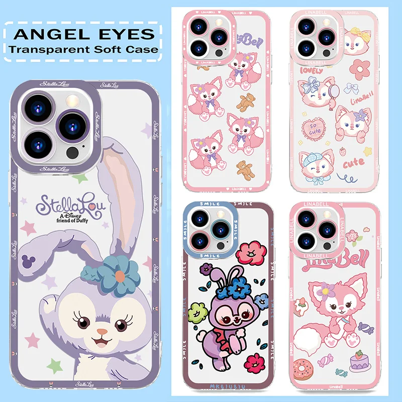 

LinaBell StellaLou Angel Eye Phone Case For iPhone 15 14 13 12 11 XS XR X 8 7 6S mini Plus Pro Max Funda Shell Soft Cover Capa