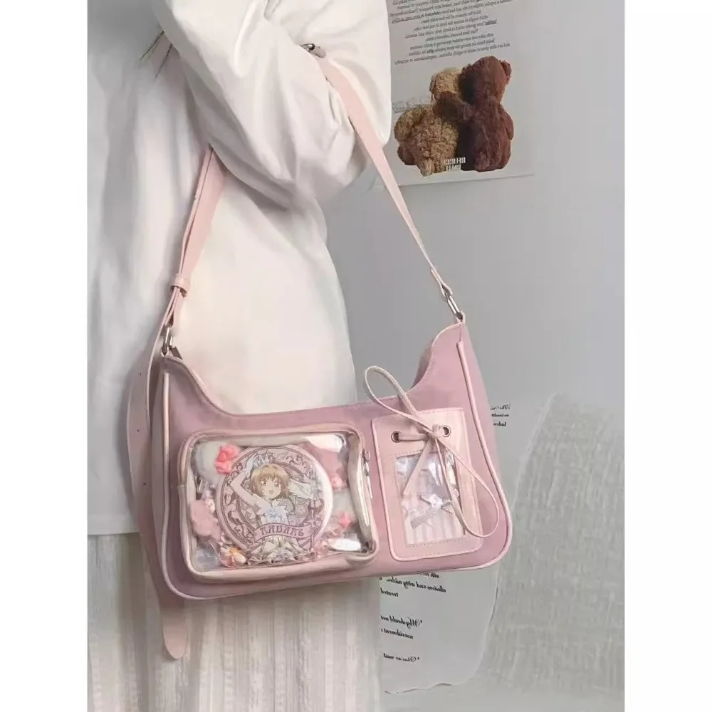Japanese Bow Bags for Woman Shoulder Bag Sweet Cool Bolsos mujer Crossbady Sac Femme Portable Bolsas Small Subaxillary Bolsa